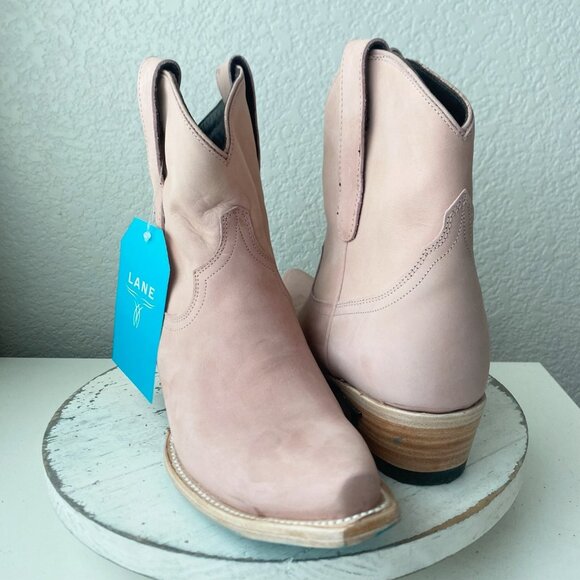 Lane EMMA JANE Womens Cowboy Bootie 9 Western Pink Cowgirl Short Ankle Boots - Picture 1 of 11